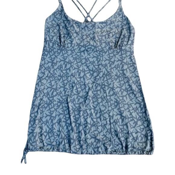 Patagonia Activewear Halter Top XS Blue Aqua Crisscross Drawstring Bottom - Picture 8 of 13